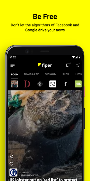 Fiper chronological news feed
